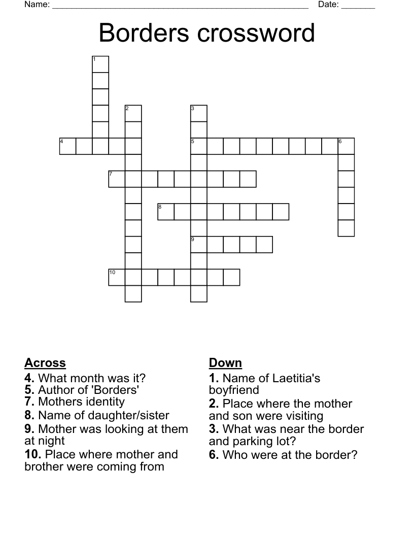 Borders Crossword WordMint
