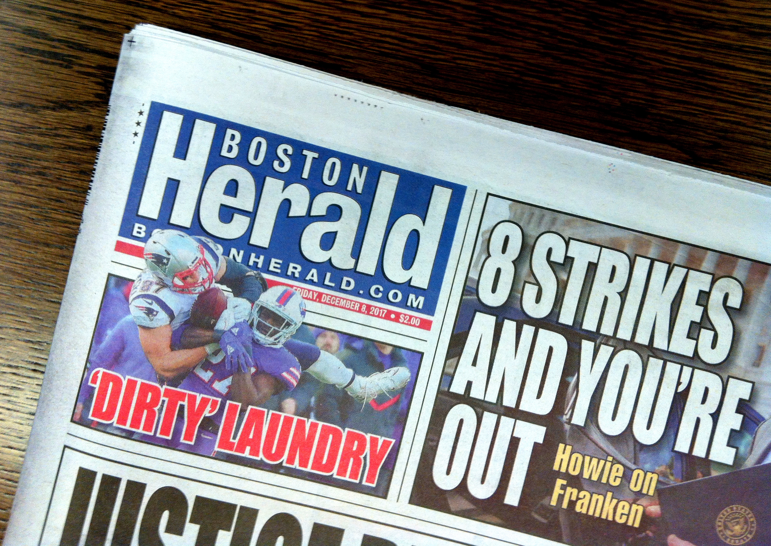 Boston Herald Being Sold To Gatehouse Files For Chapter 11 The Boston Globe