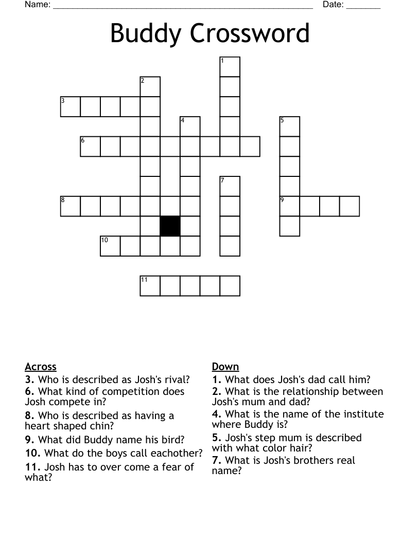 Buddy Crossword WordMint Buddy Crossword WordMint