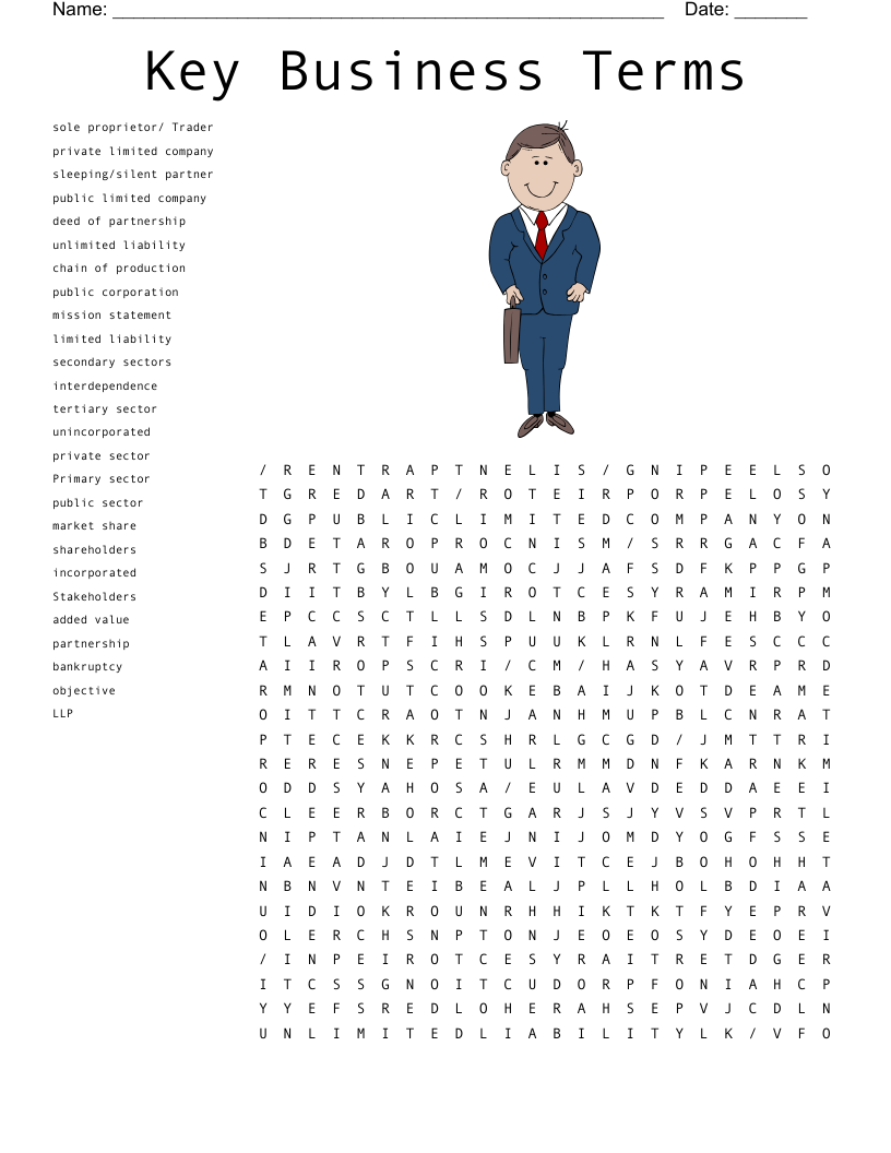 Business Crossword WordMint Business Crossword WordMint