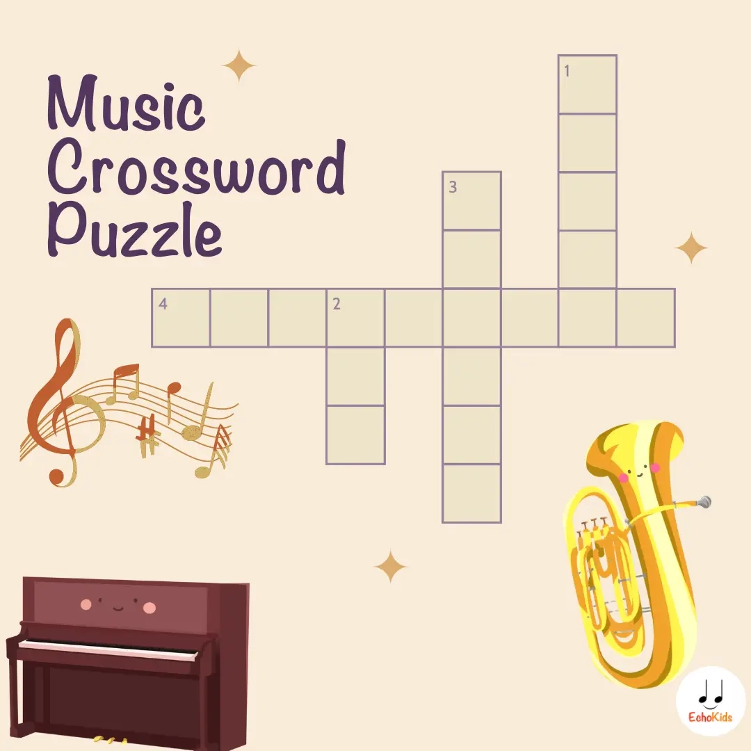 Calendar Activity Musical Crossword Puzzle