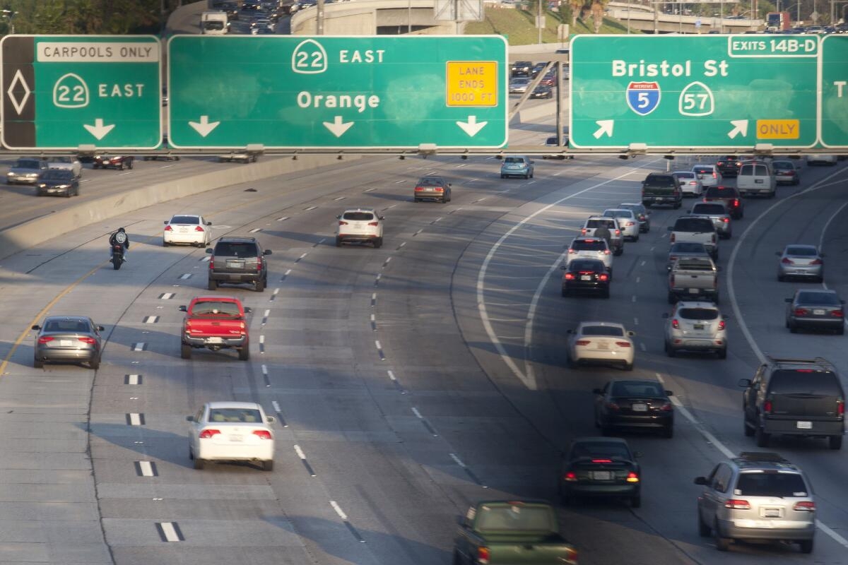 California Commute Orange County Takes Continuous access Approach On Carpool Lanes Los Angeles Times