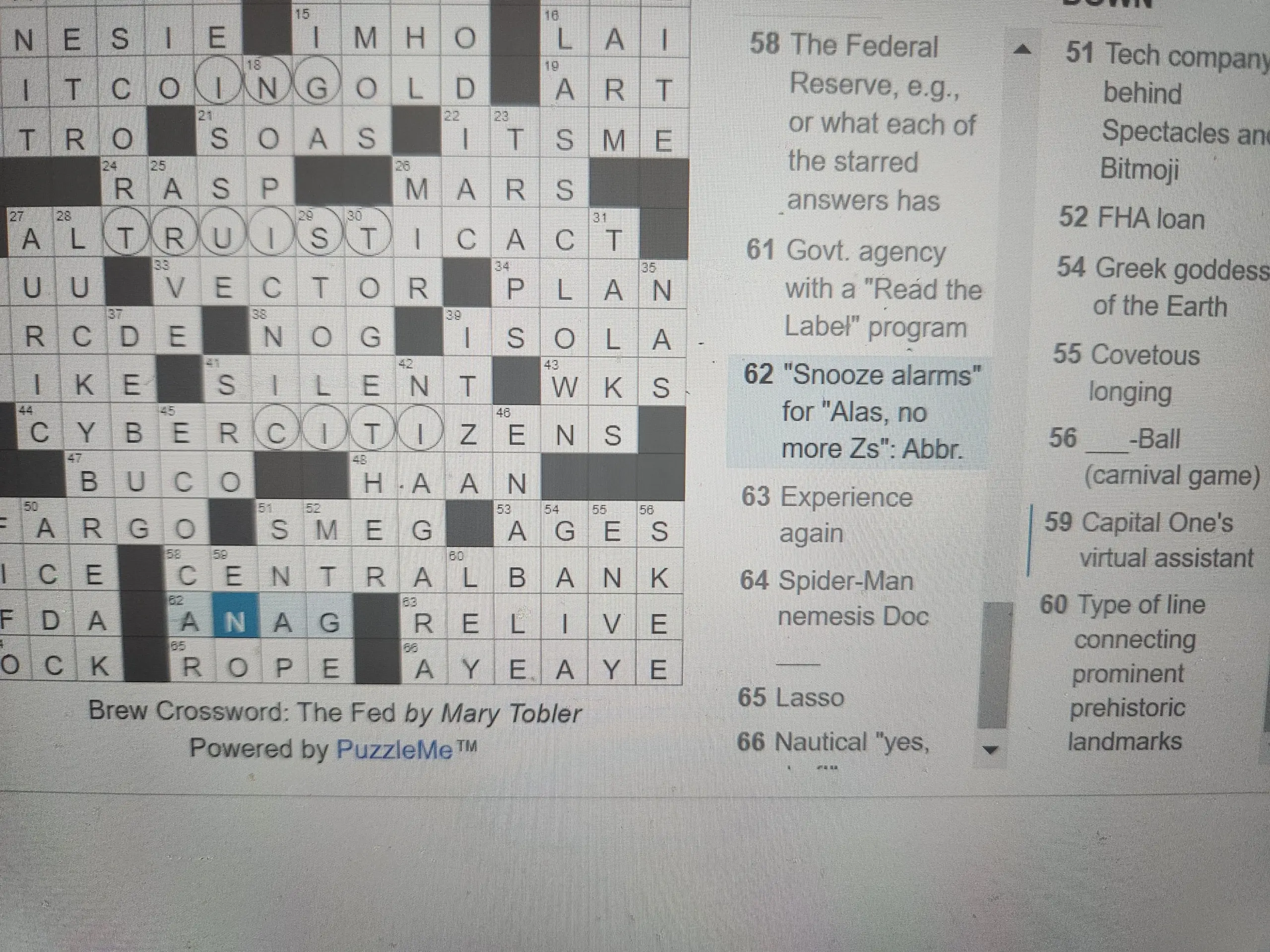 morning brew crossword