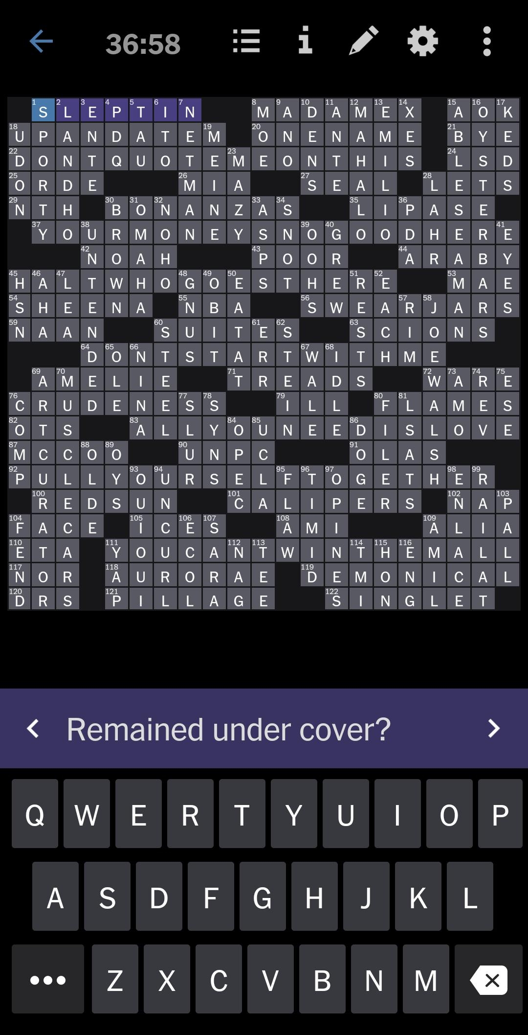 Can t Find My Mistake R crossword