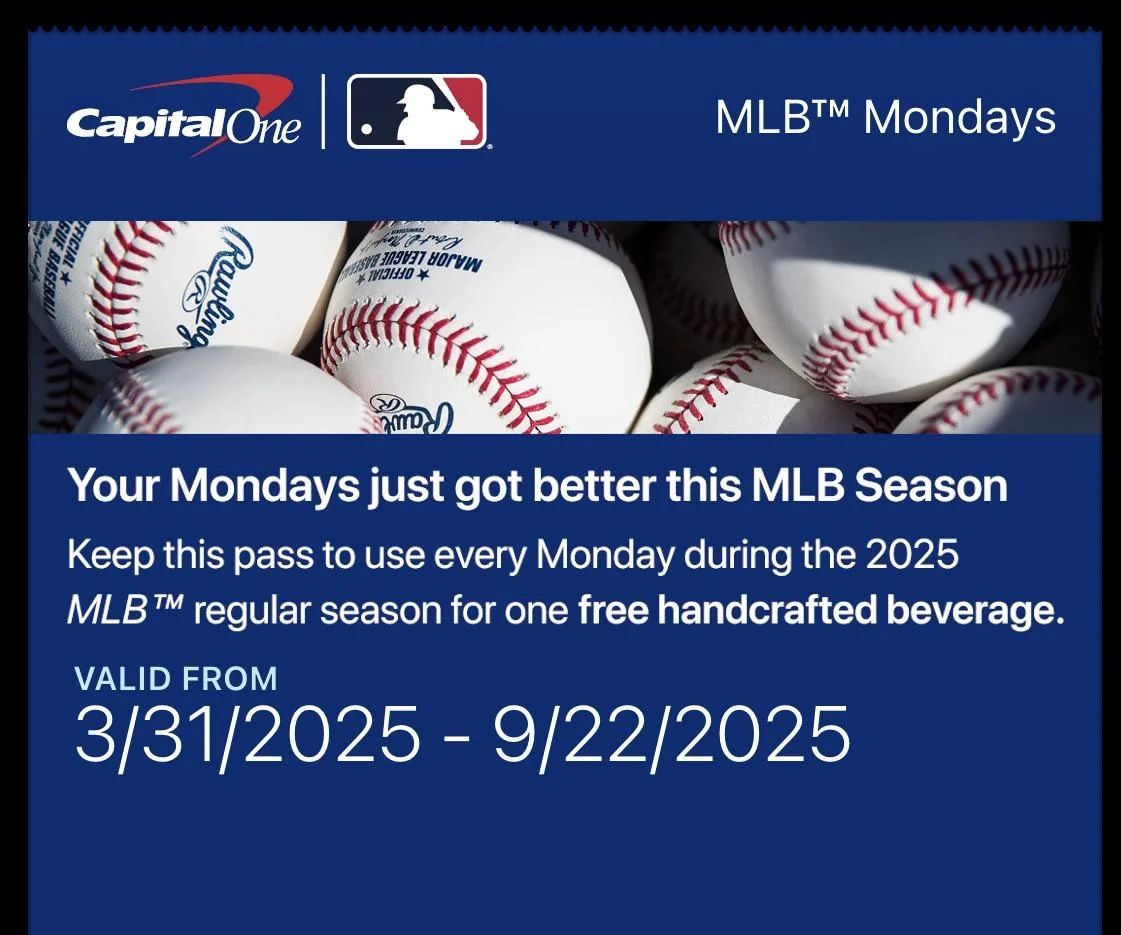 Capital One MLB Monday Freebie See Capital One Cafe Instagram For Link R freebies