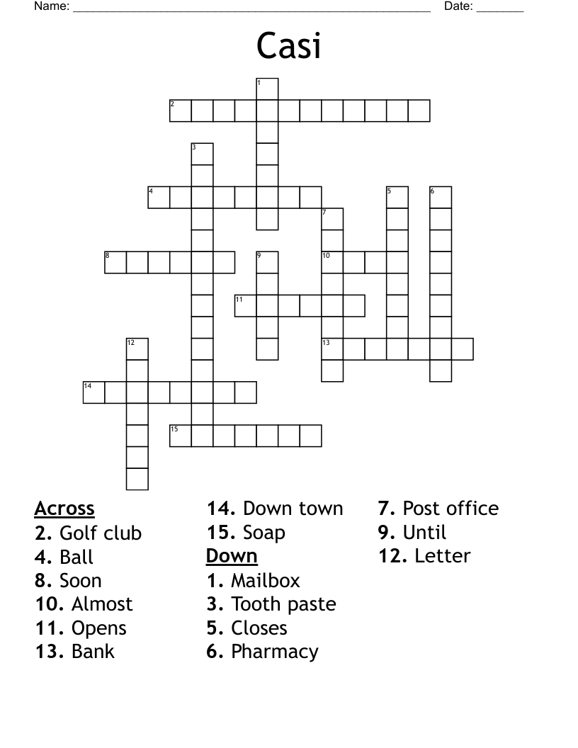 Casi Crossword WordMint Casi Crossword WordMint