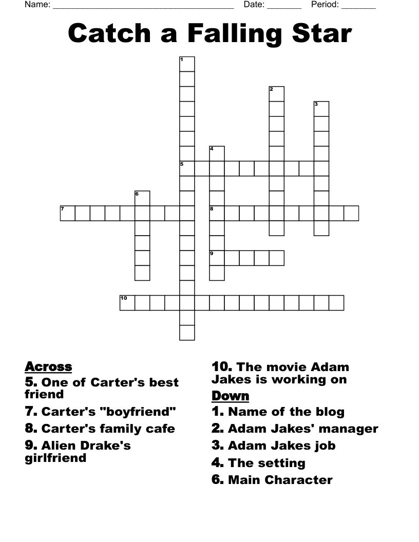 Catch A Falling Star Crossword WordMint