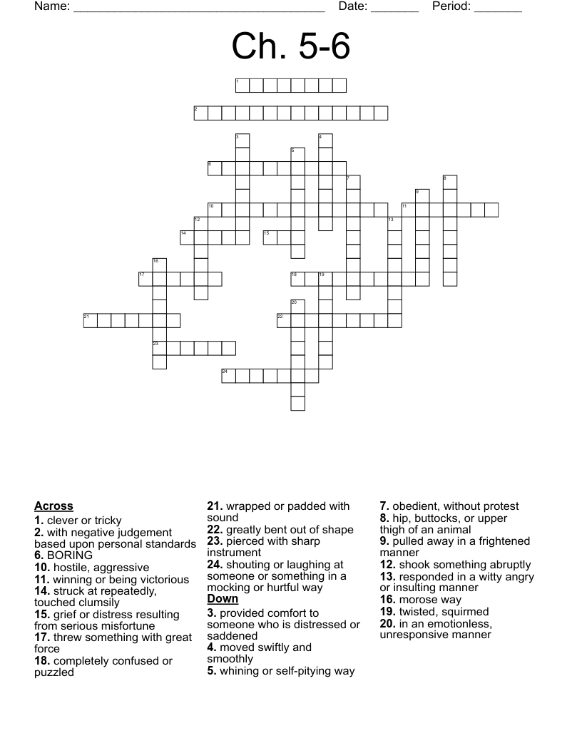 Ch 5 6 Crossword WordMint Ch 5 6 Crossword WordMint