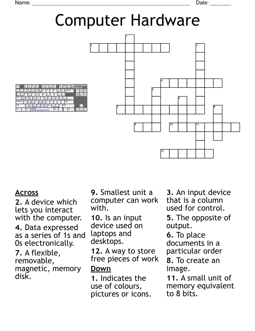 Chapter 1 Introduction To Computers Crossword WordMint