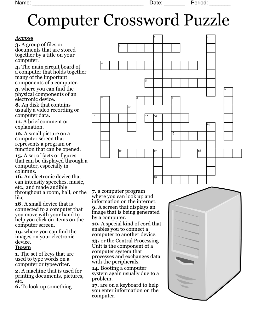 Chapter 1 Introduction To Computers Crossword WordMint Chapter 1 Introduction To Computers Crossword WordMint