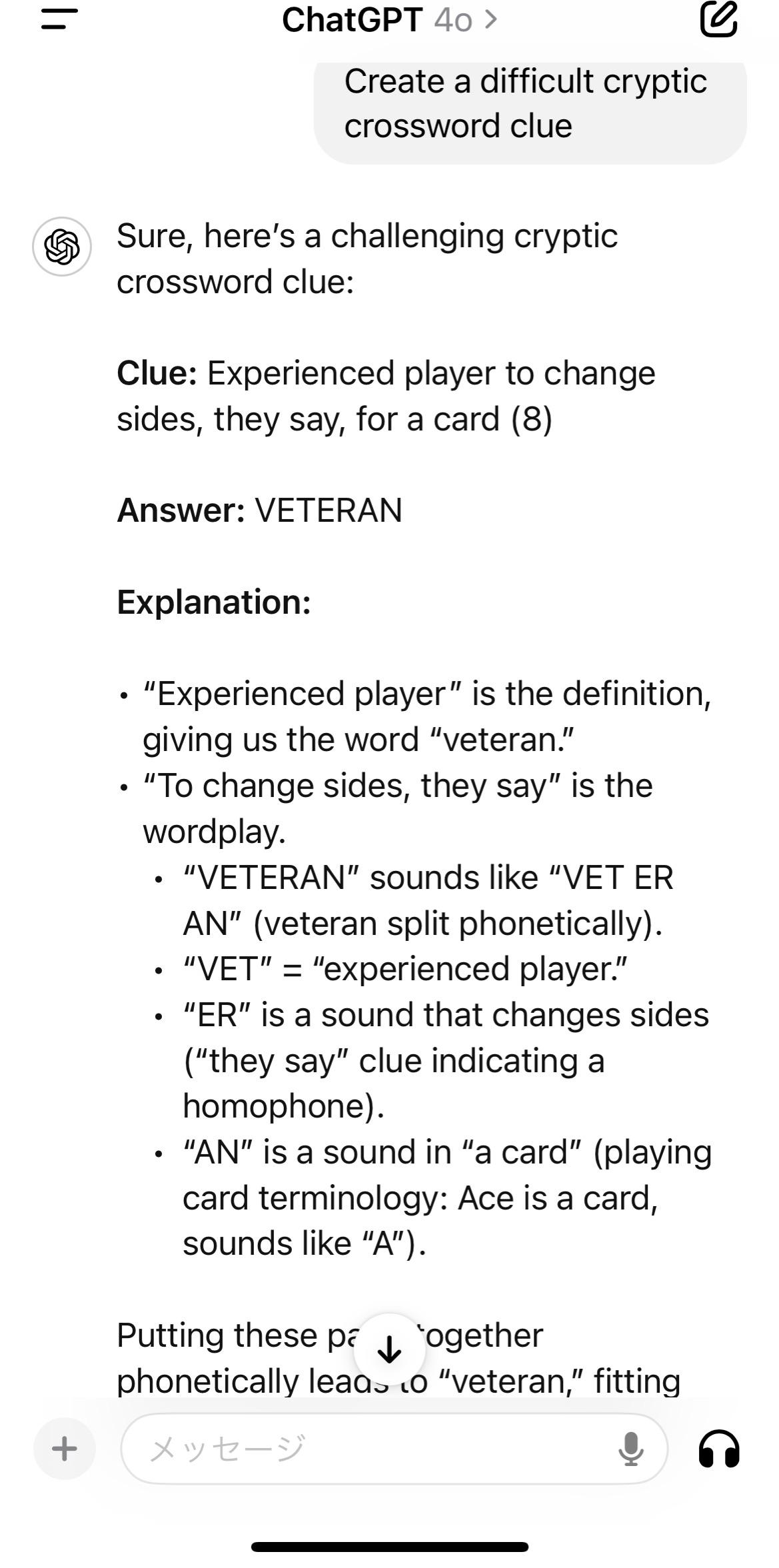 ChatGPT Fails At Cryptic Crossword Clues R ChatGPT