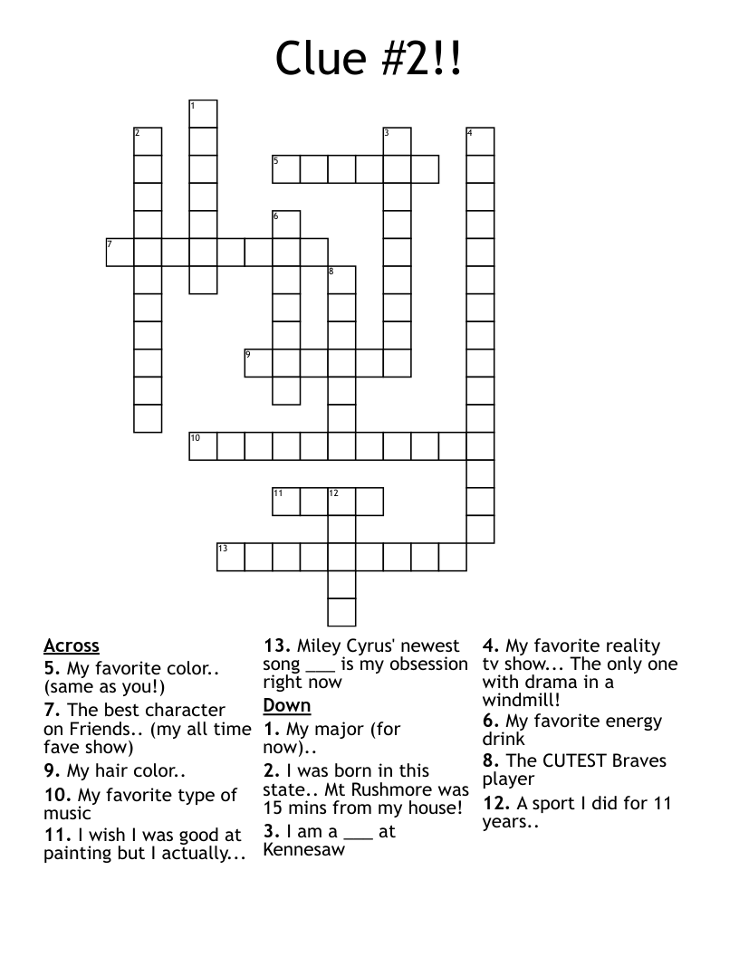 Clue 2 Crossword WordMint