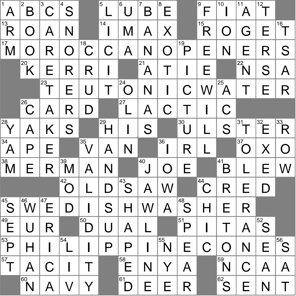 crossword clue doctrines