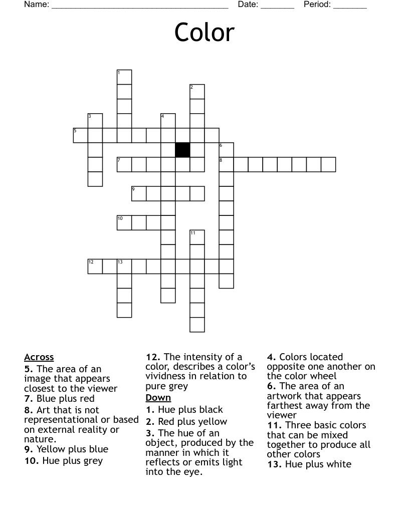 Color Crossword WordMint