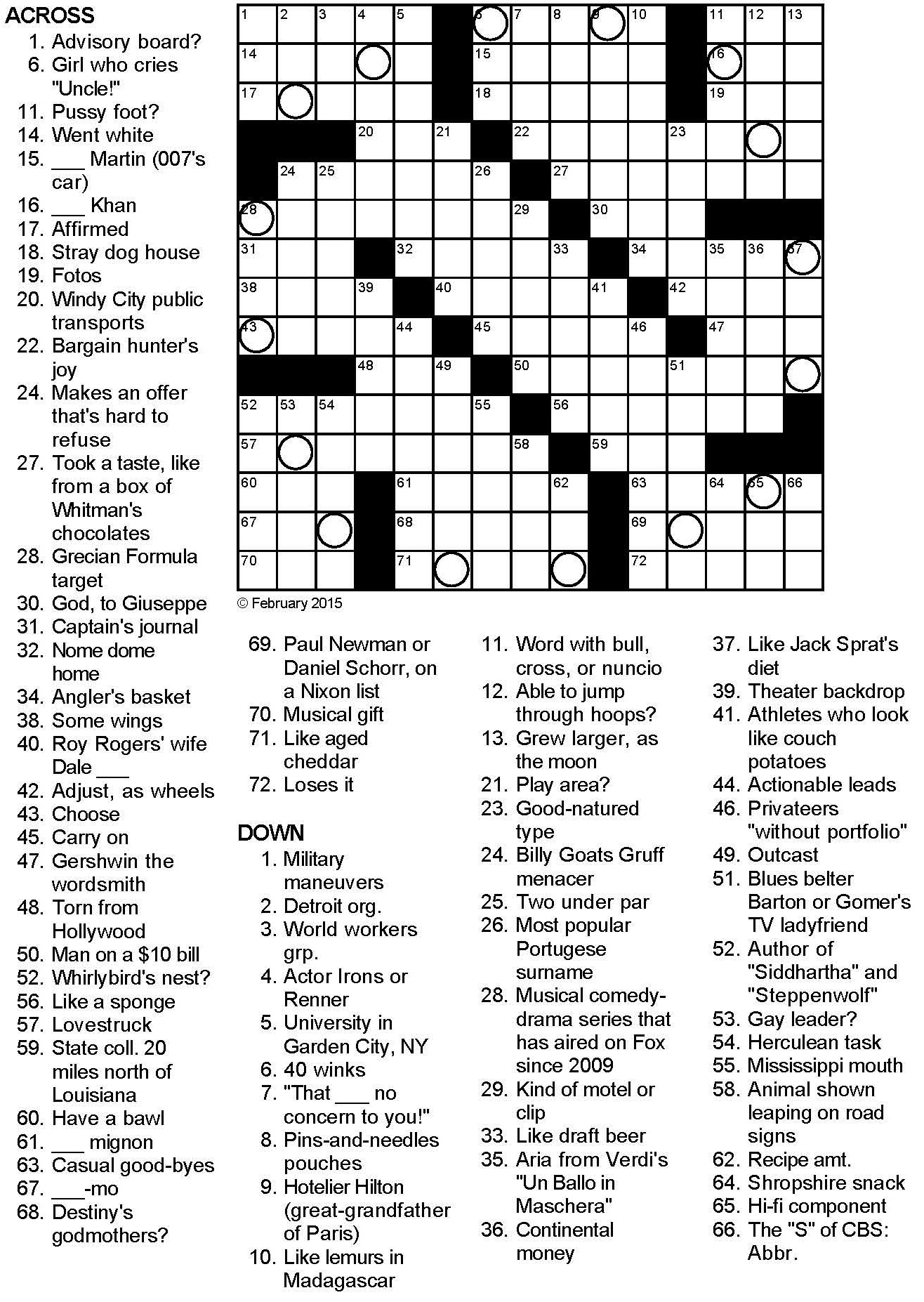 Come Together Crossword Puzzle