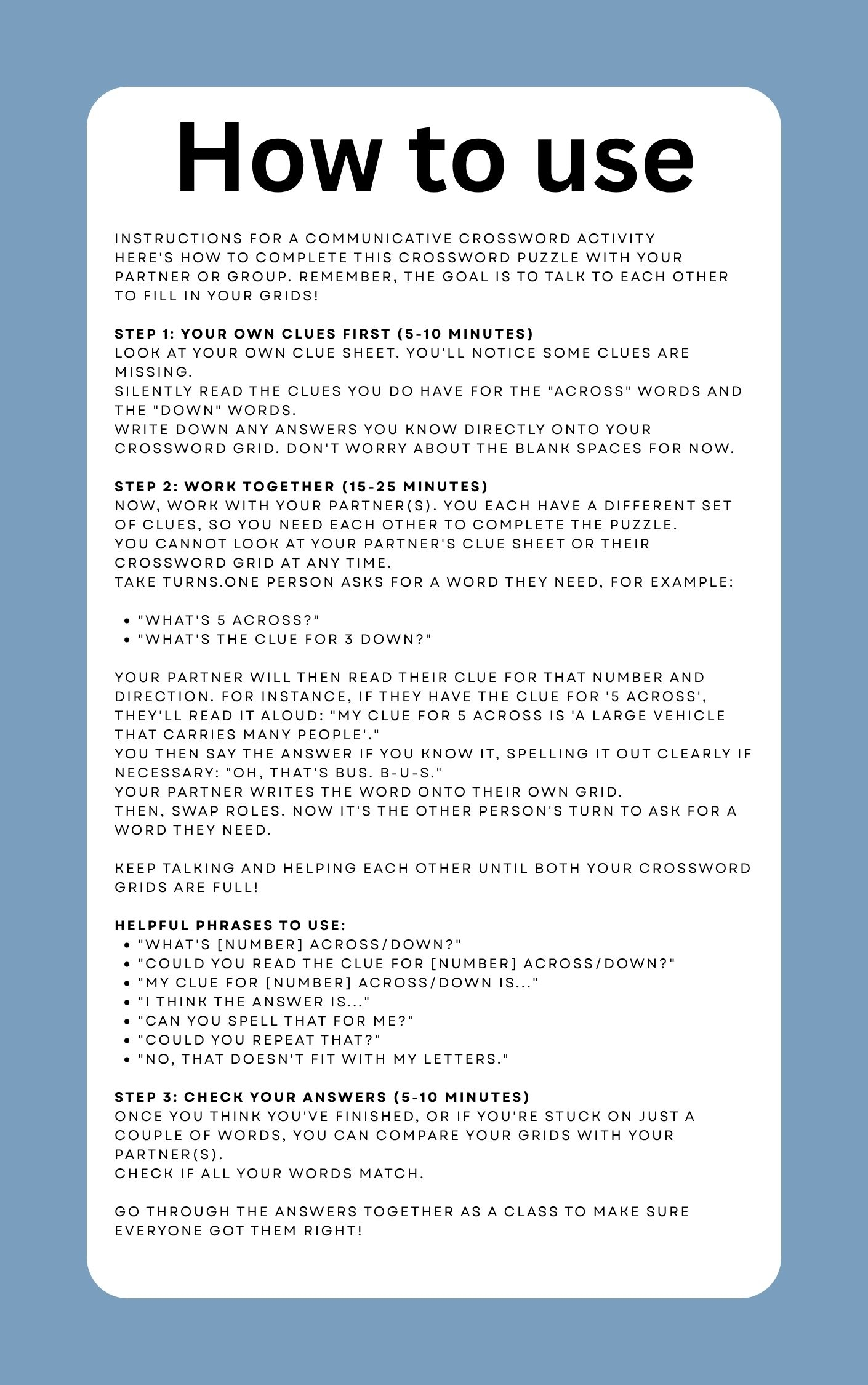 take turns crossword clue 4 letters