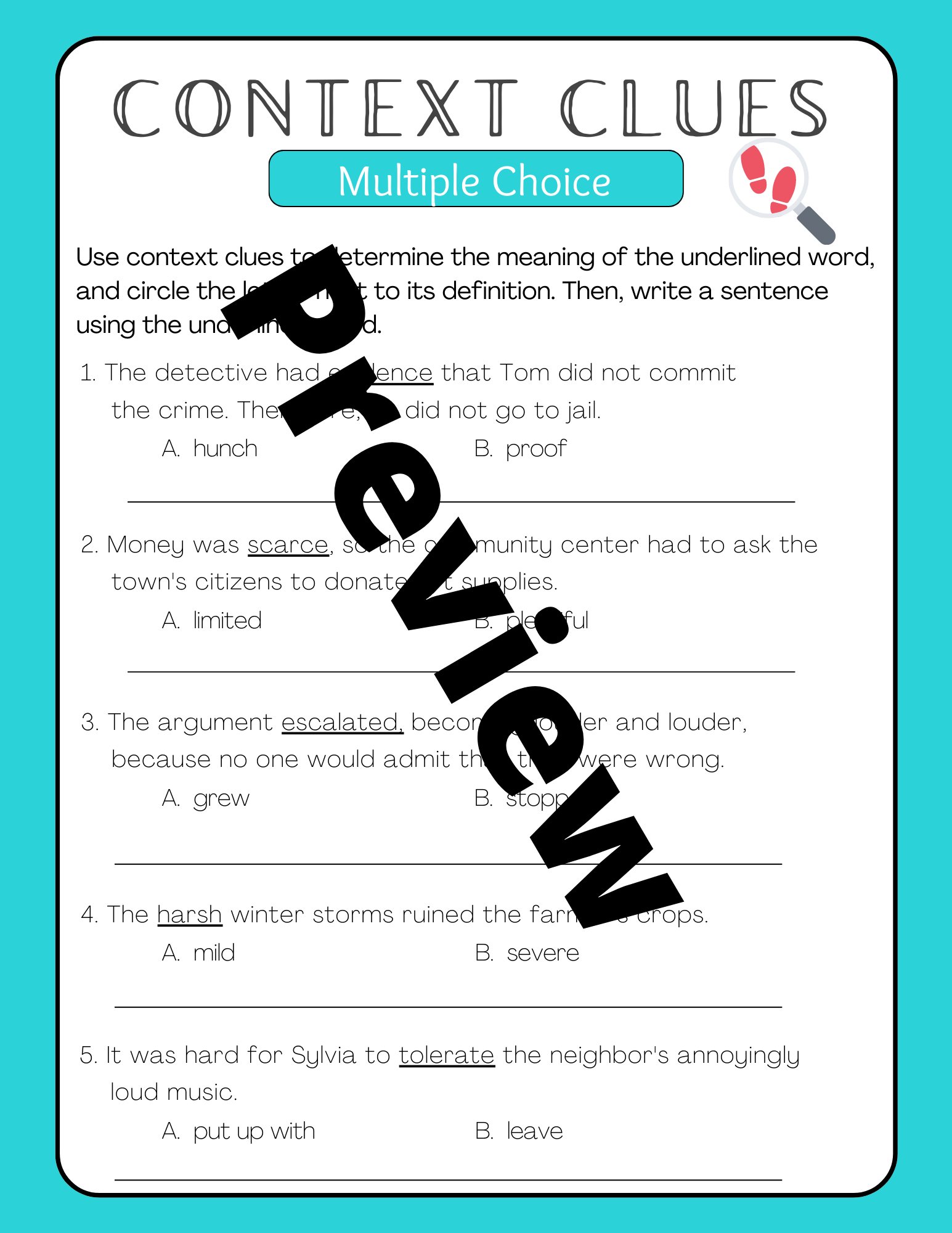 Context Clues Activities Made By Teachers Context Clues Activities Made By Teachers
