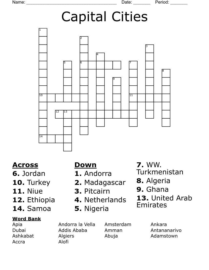capital of samoa crossword clue