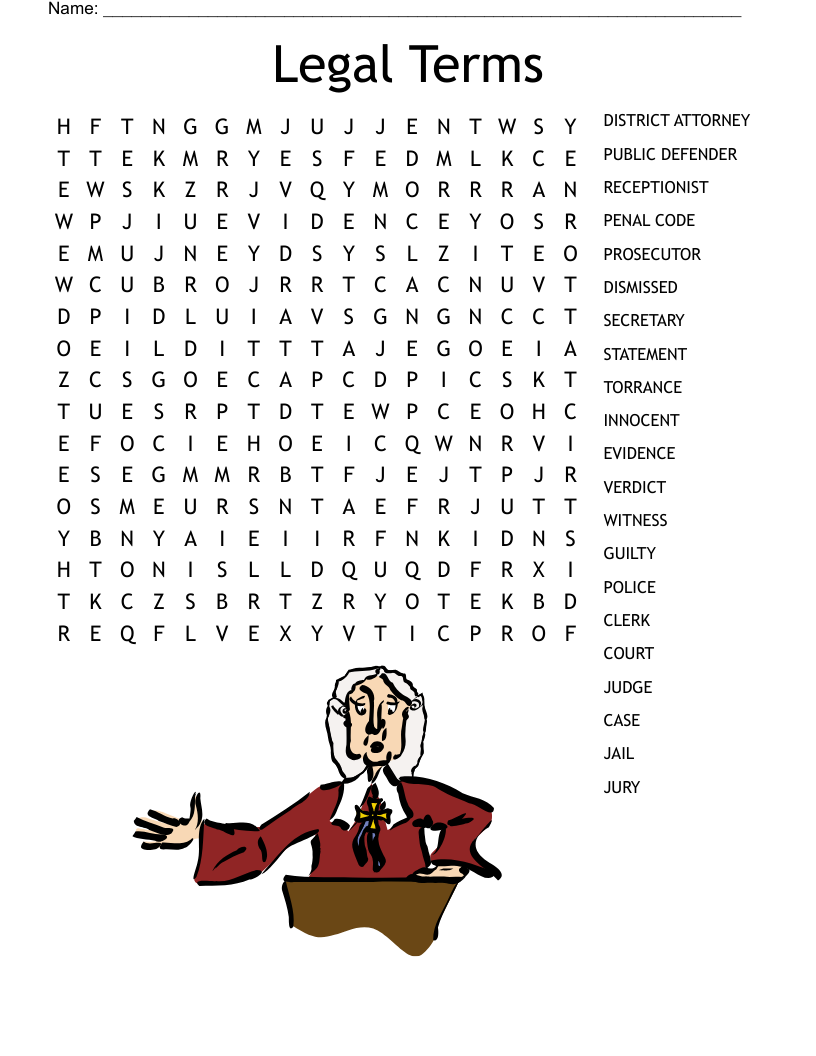 Criminal Case Words Crossword WordMint