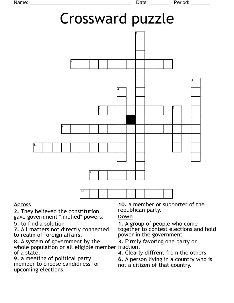Crossward Puzzle Crossword WordMint
