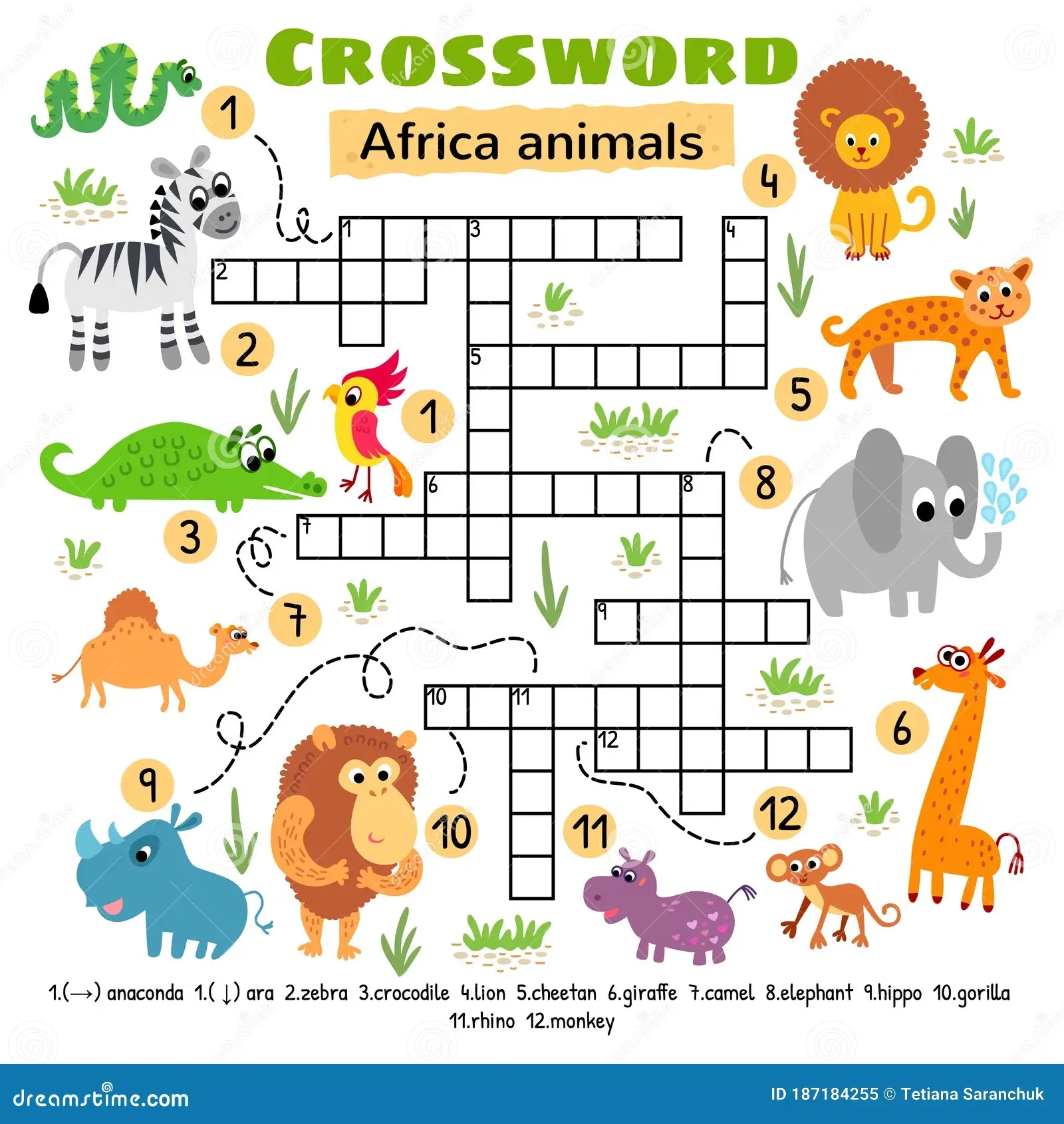 african antelope crossword puzzle clue
