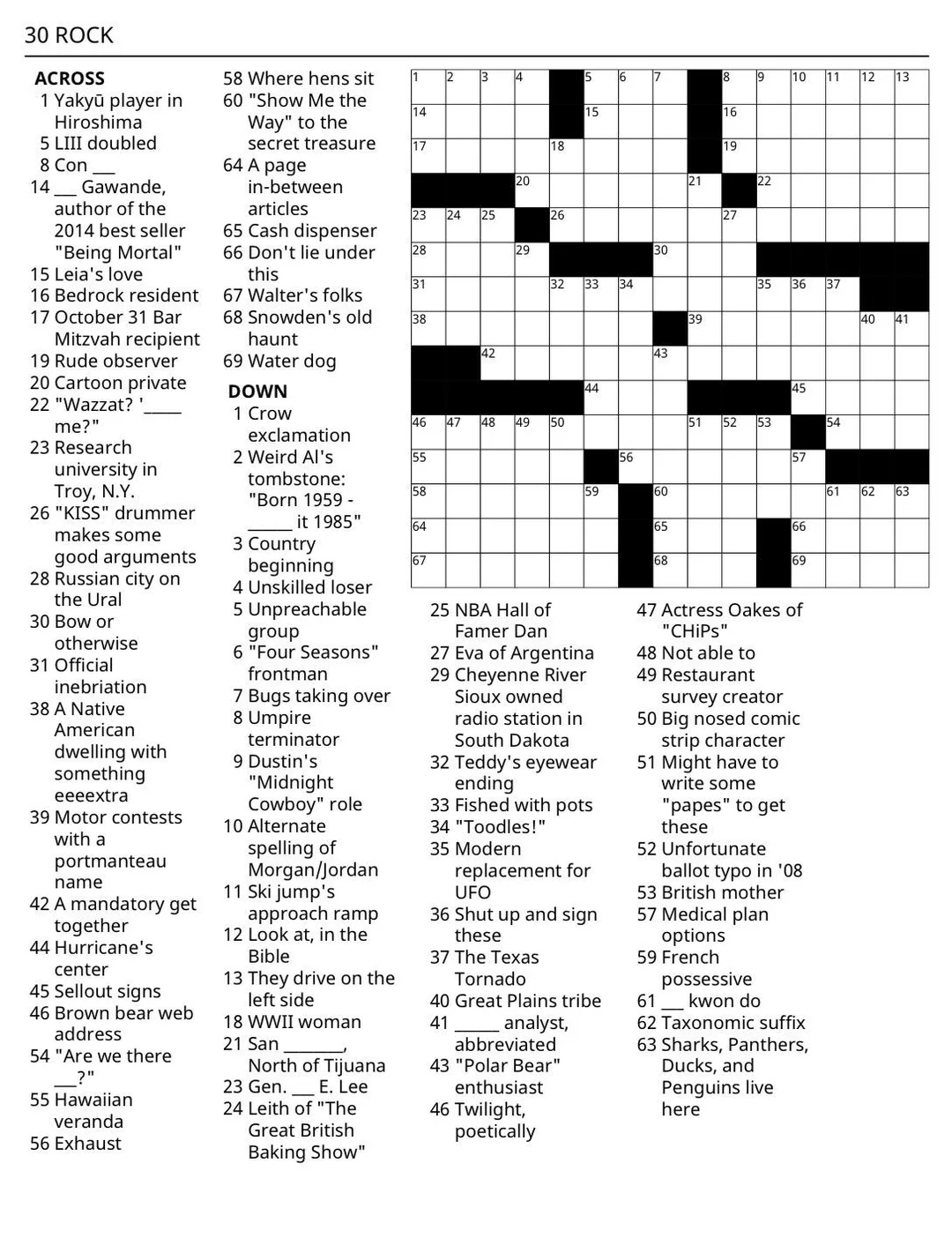 Crossword Attempt 2 Coming In Took Some Advice About Unchecked Letters Hope Someone Enjoys R crossword