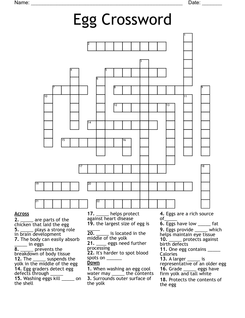 Crossword Clue Egg Shaped