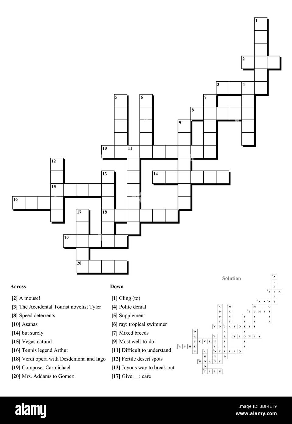 Crossword Clues Stock Vector Images Alamy