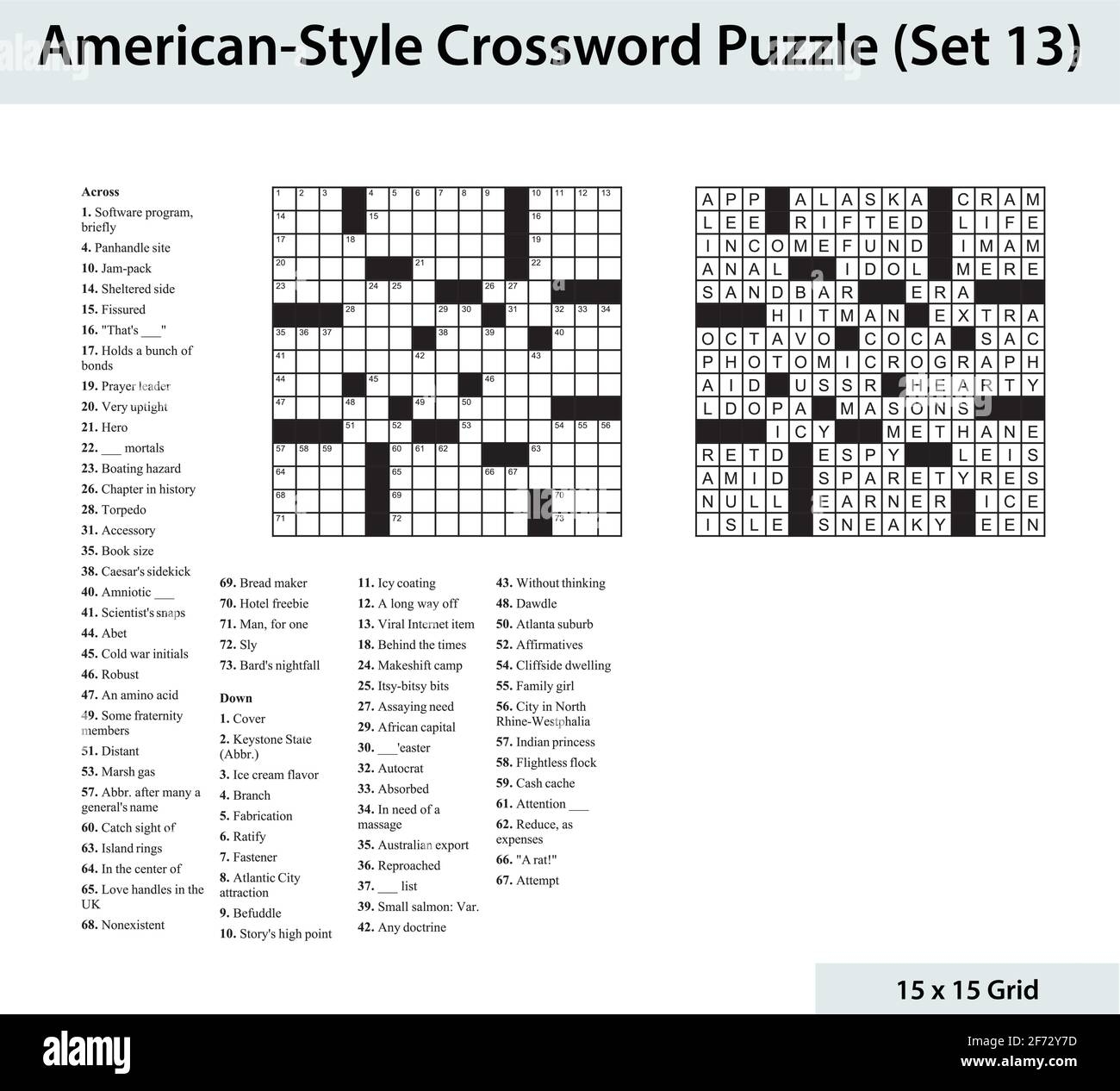 Crossword Clues Stock Vector Images Alamy
