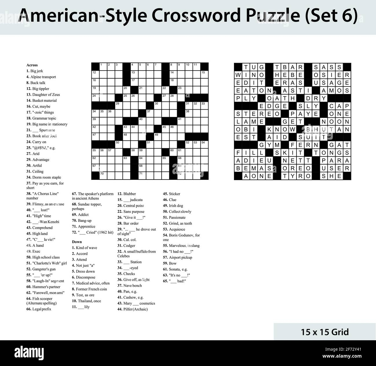 Crossword Clues Stock Vector Images Alamy
