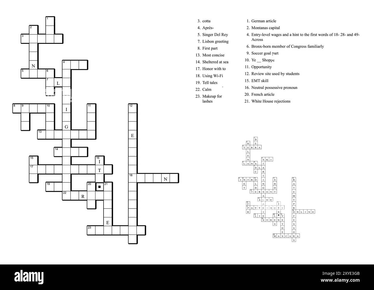 german article crossword
