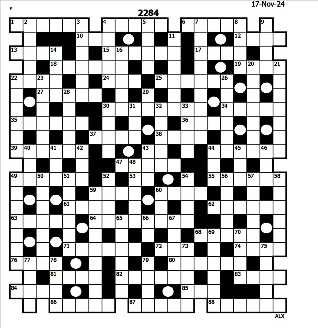 Crossword Puzzle Number 2284