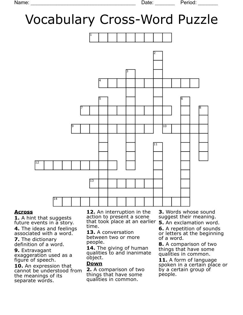 Crossword Puzzle WordMint