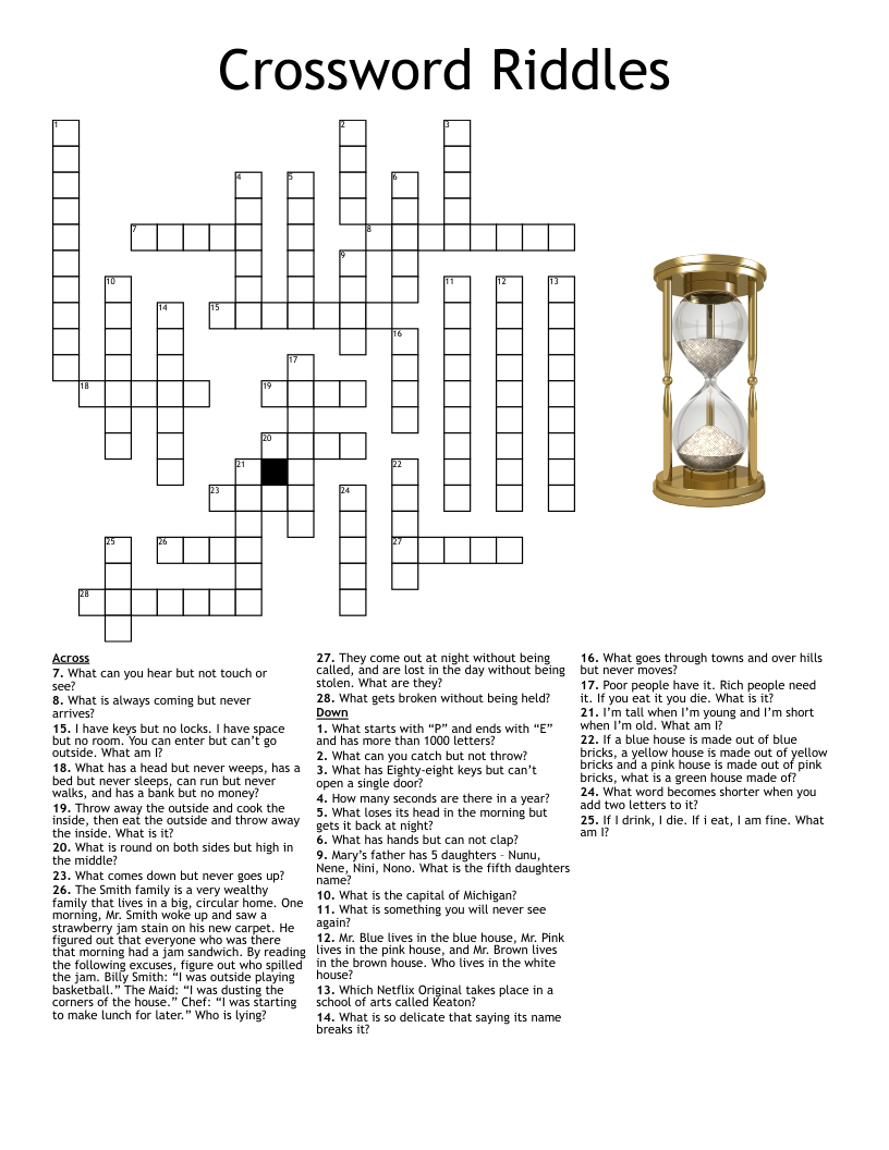 Crossword Riddles WordMint Crossword Riddles WordMint