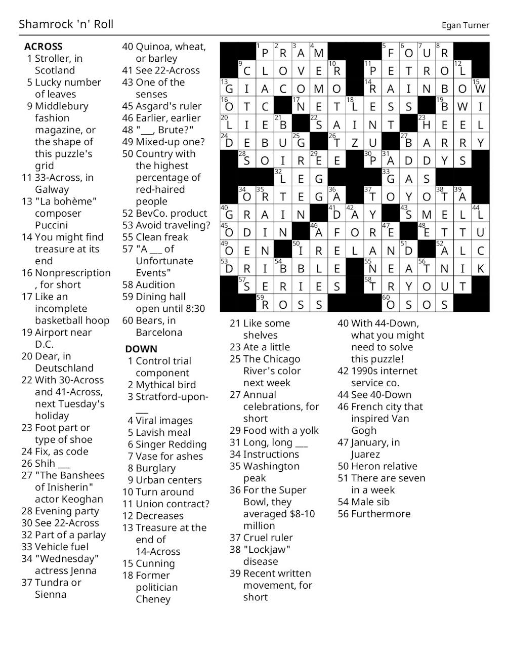 french river crossword puzzle clue