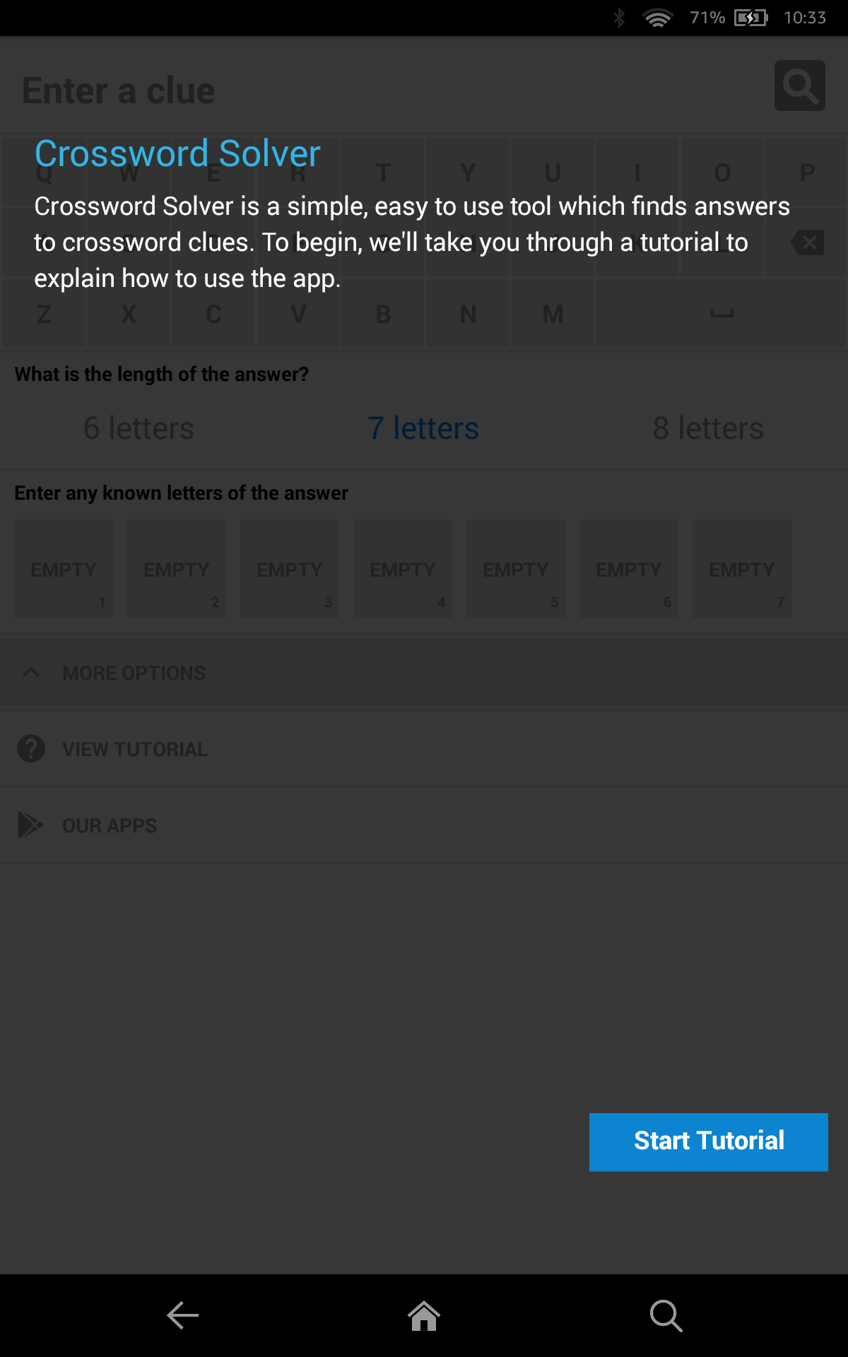 application crossword clue 5 letters