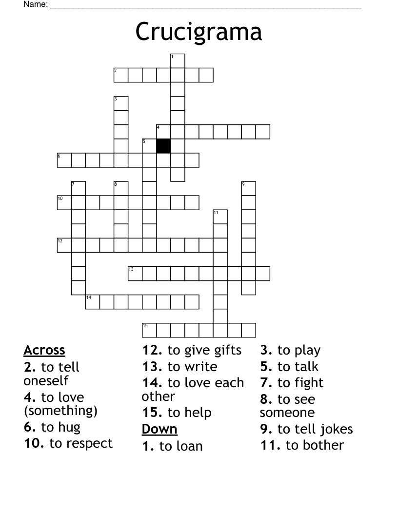Crucigrama Crossword WordMint
