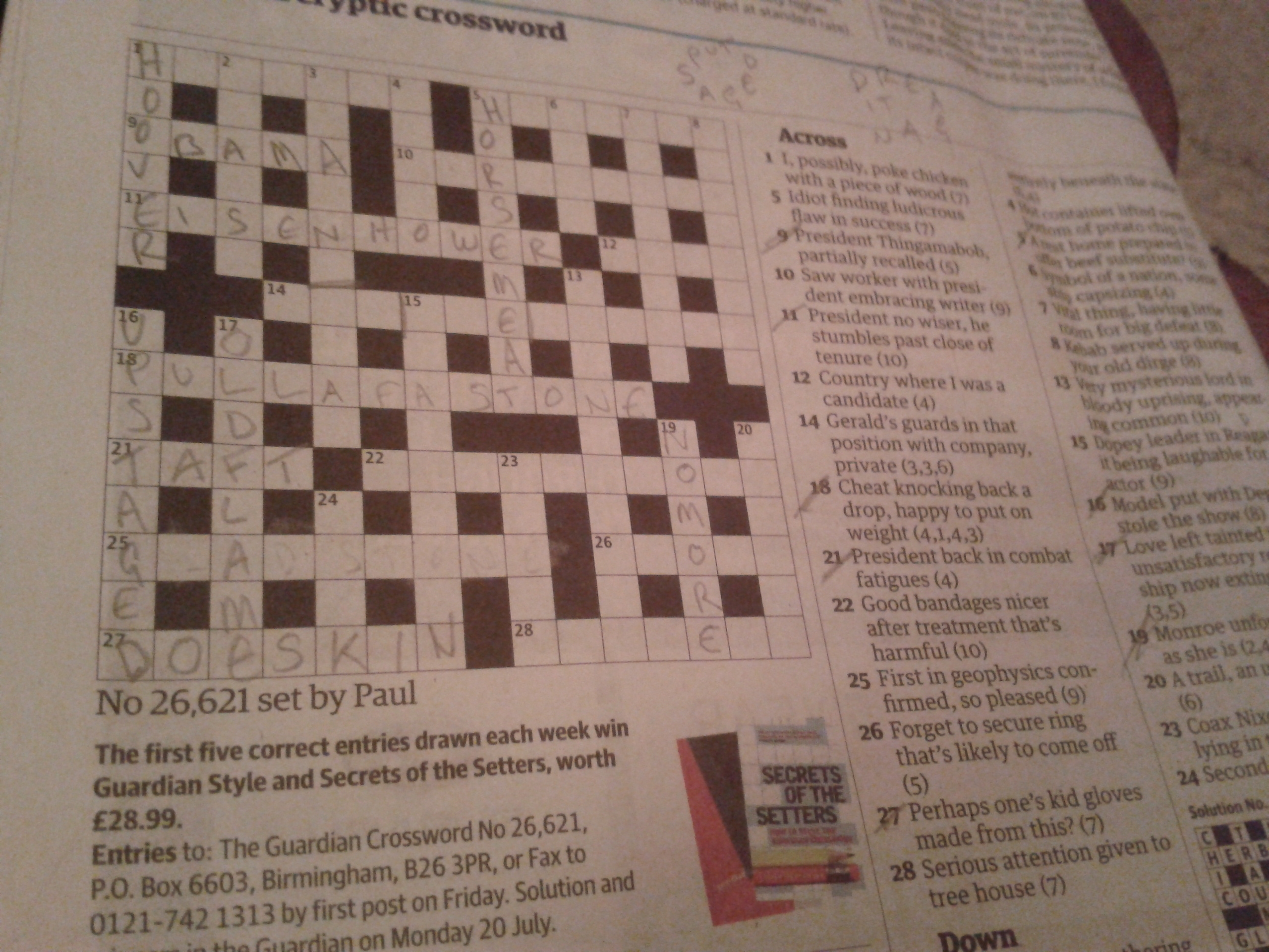 mysterious crossword clue