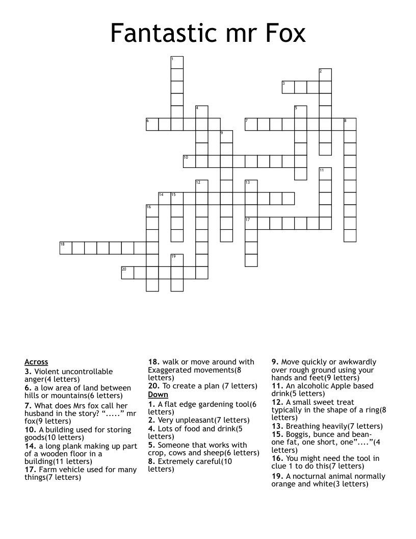 CU Quiz Night Round 6 Crossword WordMint