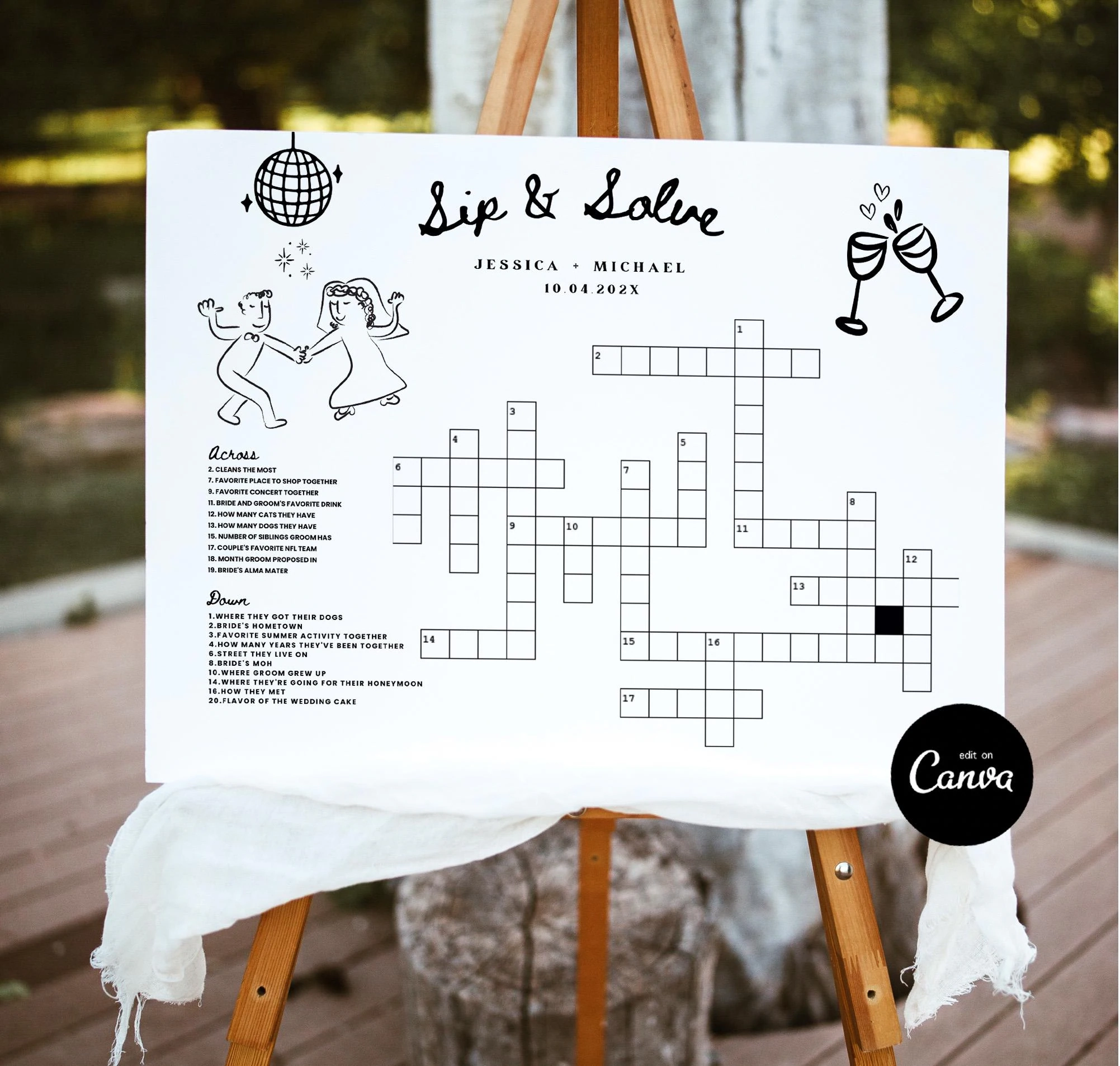 Custom Couples Crossword Etsy