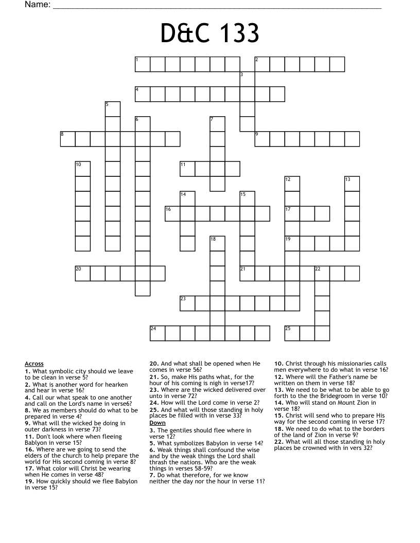 D C 133 Crossword WordMint D C 133 Crossword WordMint