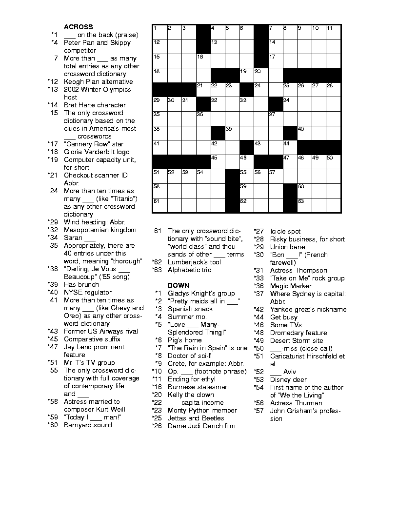 daily commuter crossword