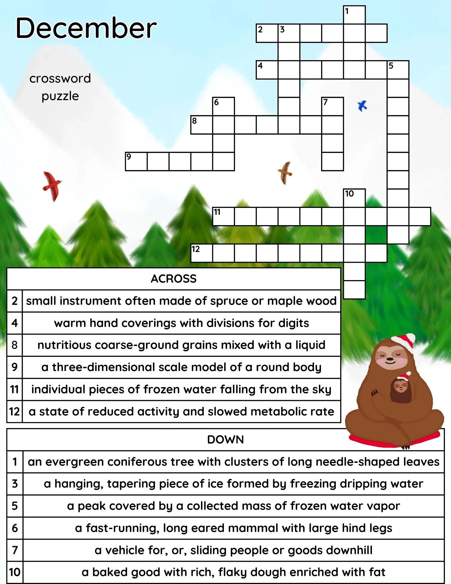 December Crossword Puzzle I Made R crossword