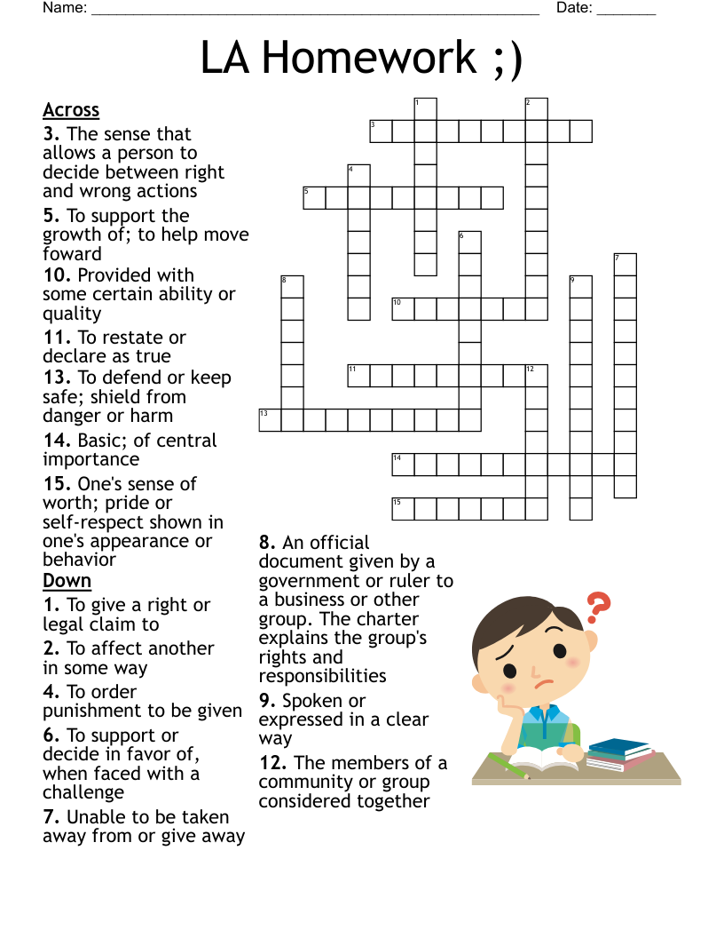 Declaration Of Independence Crossword WordMint