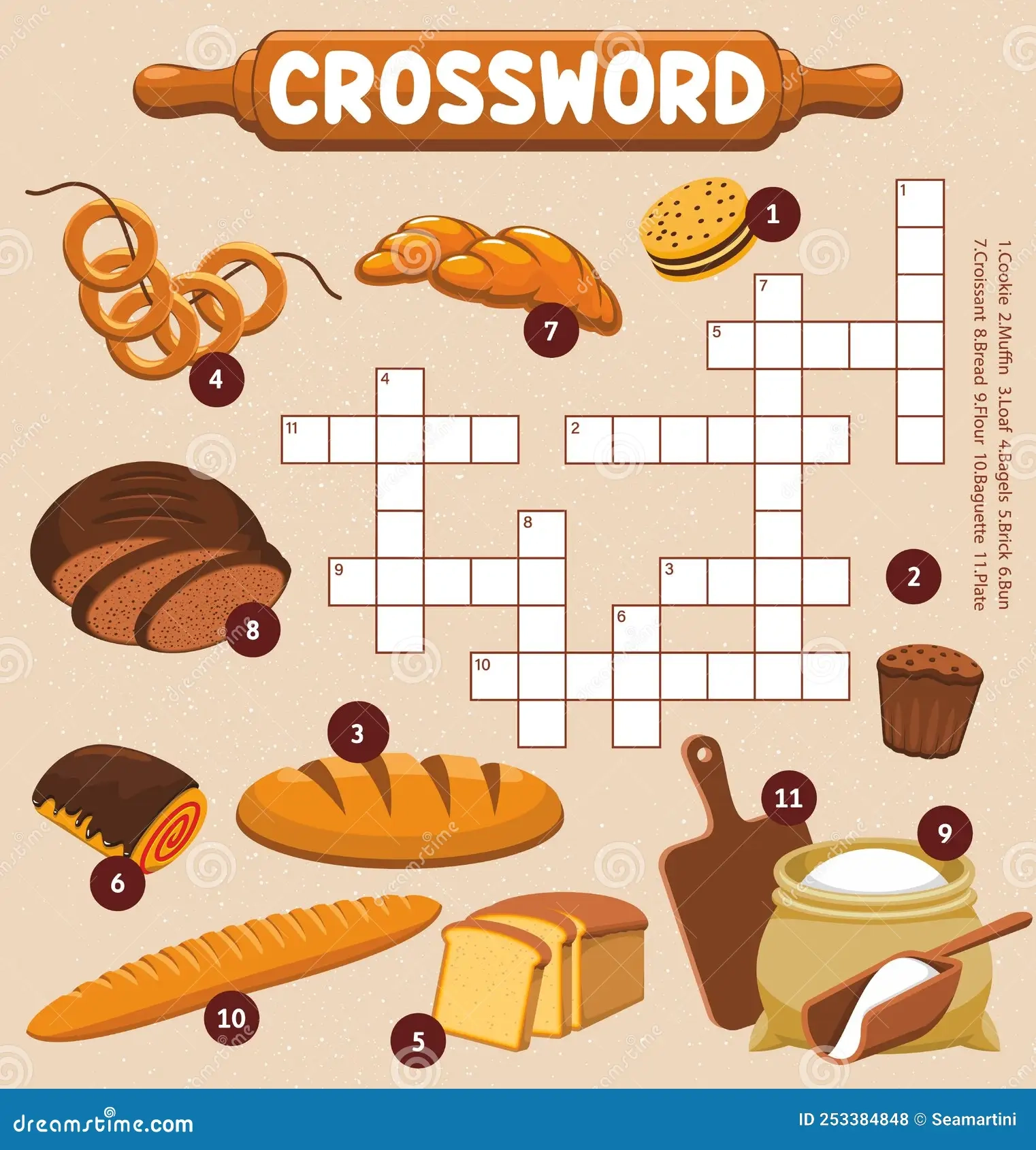 Desserts Flour And Bakery Crossword Worksheet Stock Vector Illustration Of Worksheet Bake 253384848 Desserts Flour And Bakery Crossword Worksheet Stock Vector Illustration Of Worksheet Bake 253384848