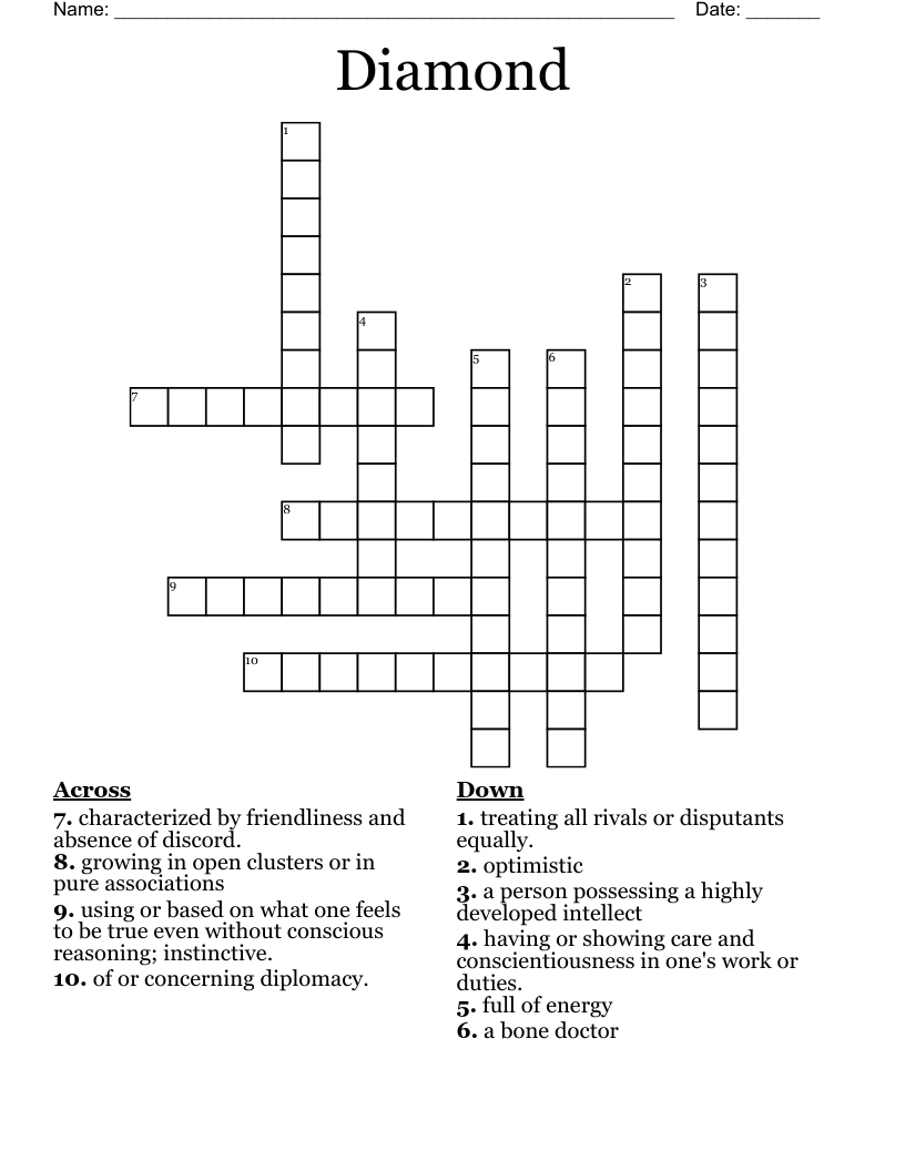 Diamond Crossword WordMint