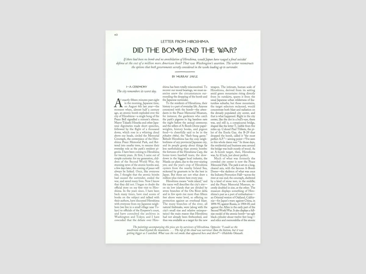 Did The Bomb End The War The New Yorker Did The Bomb End The War The New Yorker