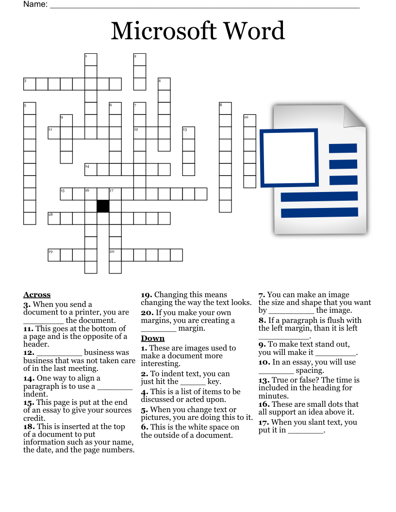 Digital Art Crossword WordMint