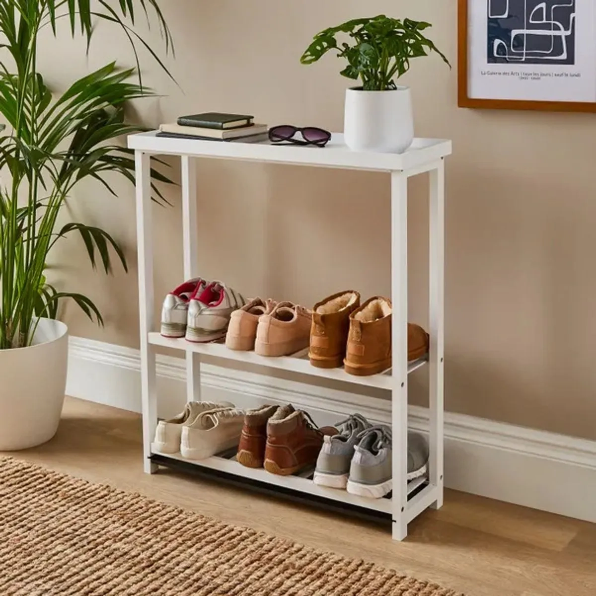 Dunelm s stylish And Useful Shoe Rack Table Reduced To 20 In 50 Off Sale Daily Record