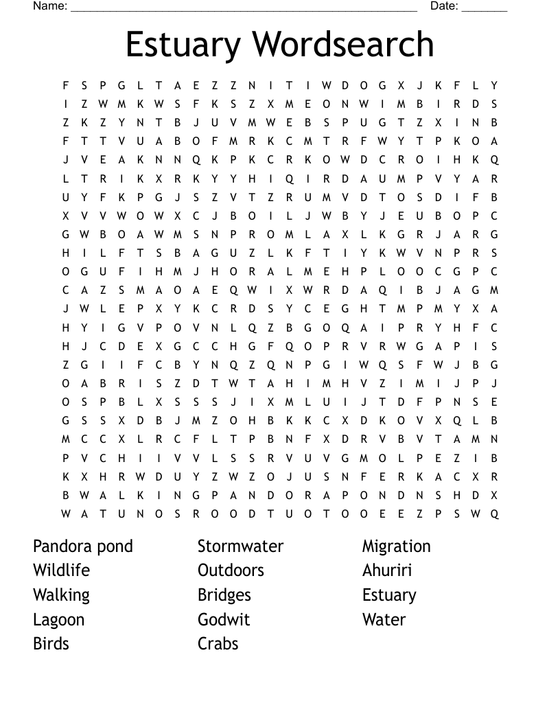 Estuary Wordsearch WordMint